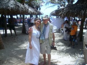 Edgar Morin e Sabah Abouessalam, Praia do Futuro, Fortaleza-CE, 2010