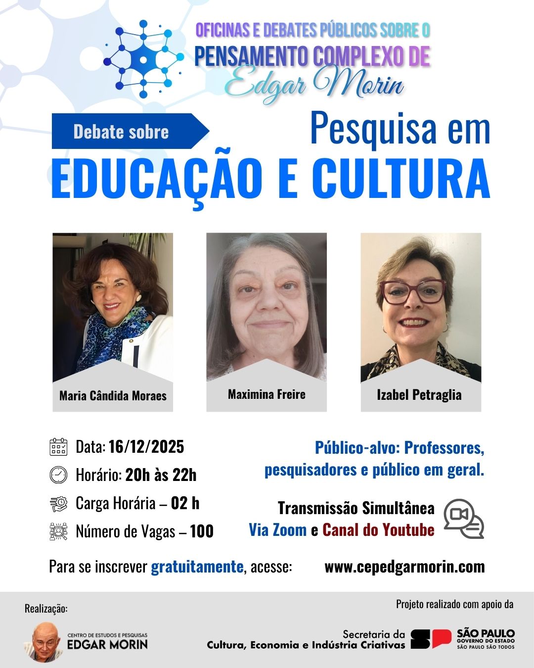 Roda de Diálogo sobre Pesquisa em Educação e Cultura