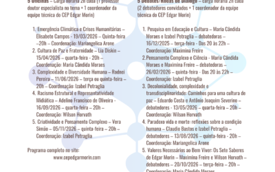 Oficinas e Debates: Edgar Morin e o Pensamento Complexo