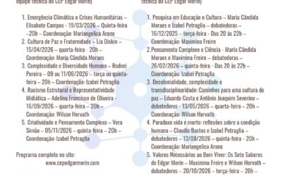 Oficinas e Debates: Edgar Morin e o Pensamento Complexo