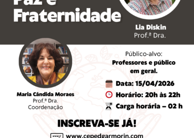 Cultura de Paz e Fraternidade – Lia Diskin